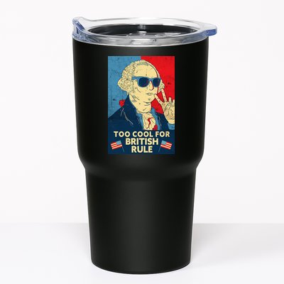 Too Cool For British Rule George Washington 4th of July Tumbler