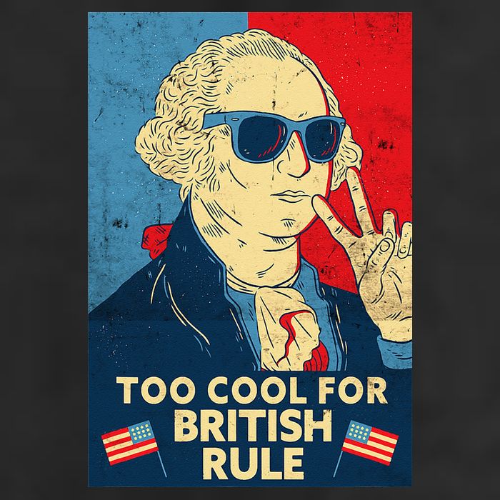 Too Cool For British Rule George Washington 4th of July 25L Jumbo Tote