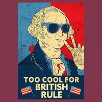 Too Cool For British Rule George Washington 4th of July 16oz Travel Tumbler
