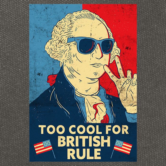 Too Cool For British Rule George Washington 4th of July Cotton Canvas Backpack
