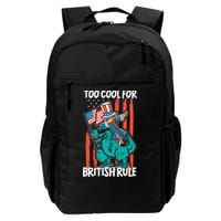 Too Cool For British Rule 4th Of July American Dinosaur Backpack