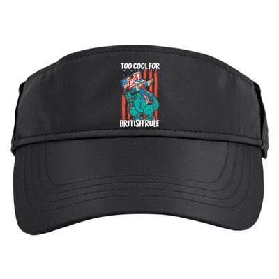 Too Cool For British Rule 4th Of July American Dinosaur Adult Drive Performance Visor