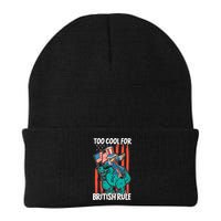 Too Cool For British Rule 4th Of July American Dinosaur Beanie