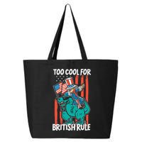 Too Cool For British Rule 4th Of July American Dinosaur 25L Jumbo Tote