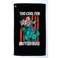 Too Cool For British Rule 4th Of July American Dinosaur Golf Towel