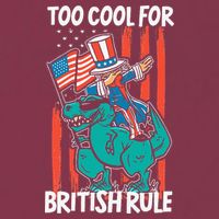 Too Cool For British Rule 4th Of July American Dinosaur 16oz Travel Tumbler