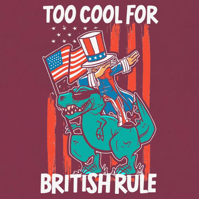 Too Cool For British Rule 4th Of July American Dinosaur 16oz Travel Tumbler