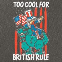 Too Cool For British Rule 4th Of July American Dinosaur Cotton Canvas Backpack
