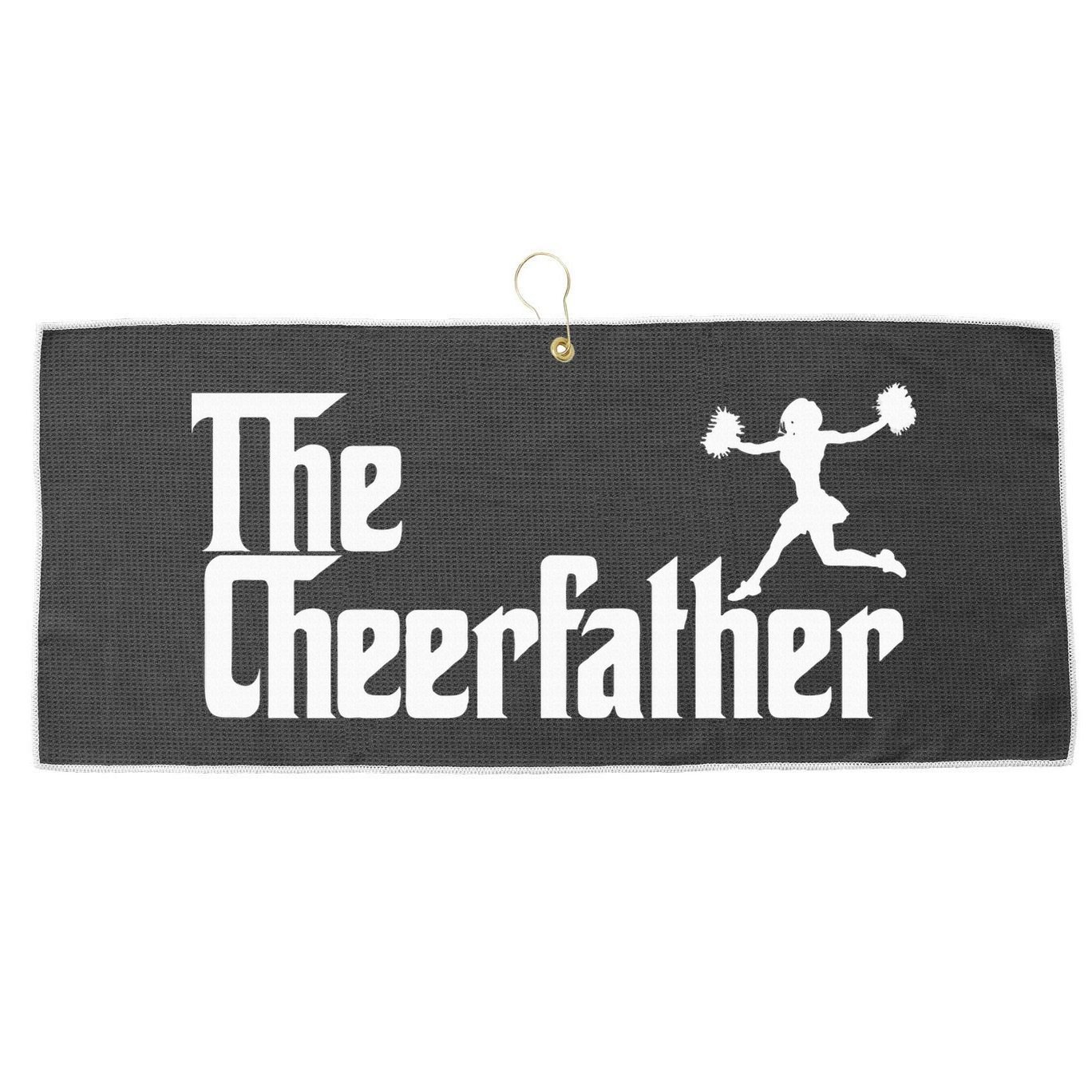 The Cheer Father Funny Cheerleader Father Dad Gift Large Microfiber Waffle Golf Towel