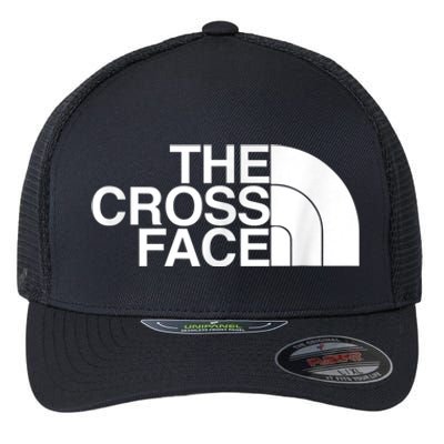 The Cross Face Wrestling Funny Gift Flexfit Unipanel Trucker Cap