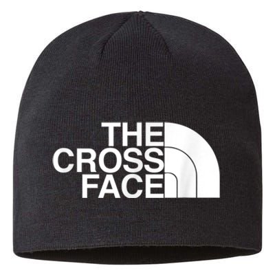 The Cross Face Wrestling Funny Gift Sustainable Beanie