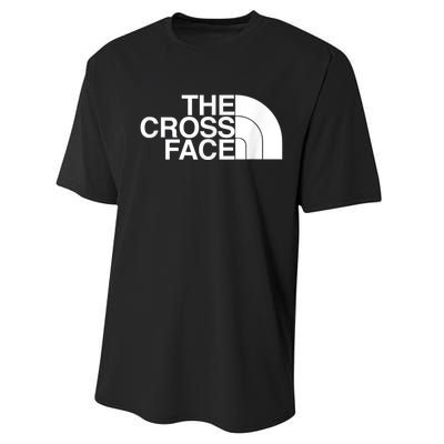 The Cross Face Wrestling Funny Gift Performance Sprint T-Shirt