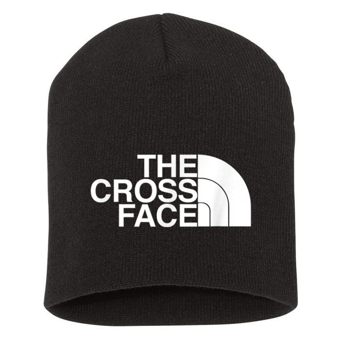 The Cross Face Wrestling Funny Gift Short Acrylic Beanie