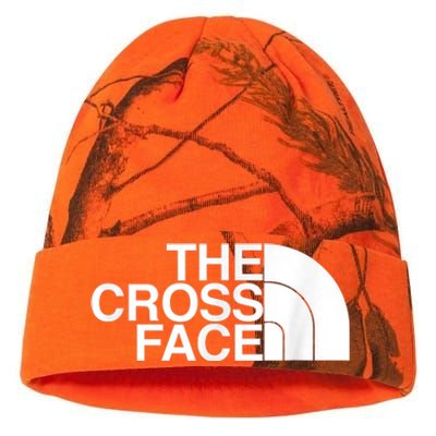 The Cross Face Wrestling Funny Gift Kati Licensed 12" Camo Beanie