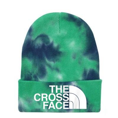 The Cross Face Wrestling Funny Gift Tie Dye 12in Knit Beanie