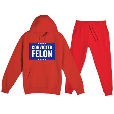 Trump Convicted Felon Premium Hooded Sweatsuit Set