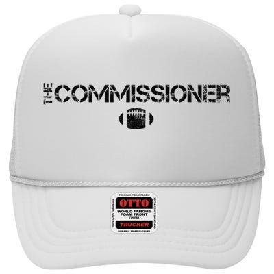 The Commissioner Fantasy Football Draft Vintage High Crown Mesh Back Trucker Hat