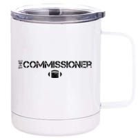 The Commissioner Fantasy Football Draft Vintage 12 oz Stainless Steel Tumbler Cup