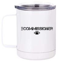 The Commissioner Fantasy Football Draft Vintage 12 oz Stainless Steel Tumbler Cup