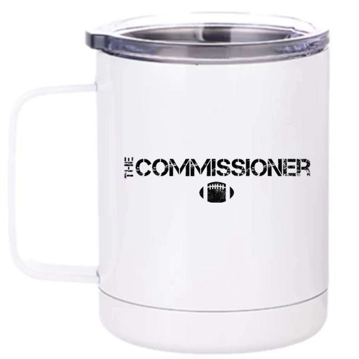 The Commissioner Fantasy Football Draft Vintage 12 oz Stainless Steel Tumbler Cup