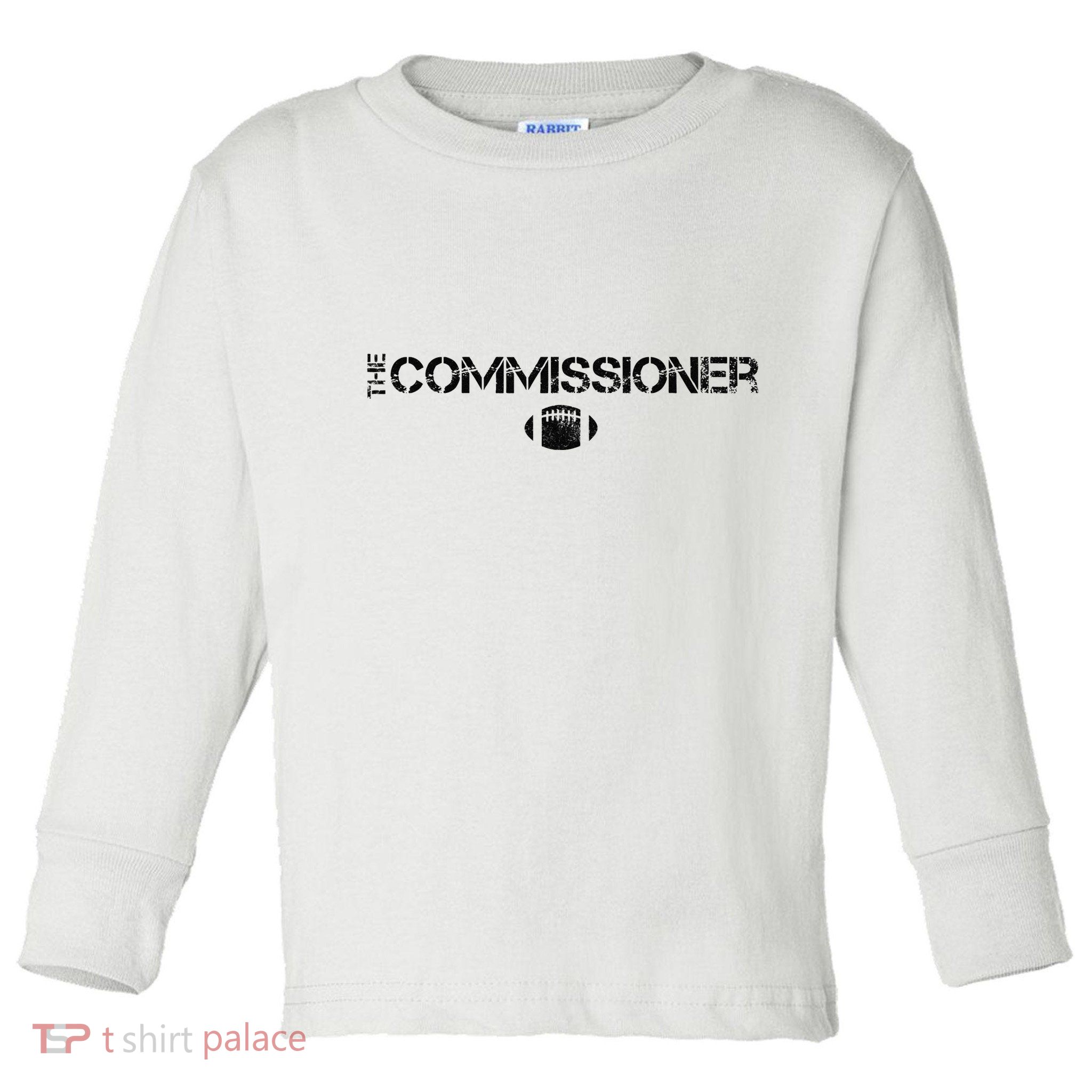 The Commissioner Fantasy Football Draft Vintage Toddler Long Sleeve Shirt