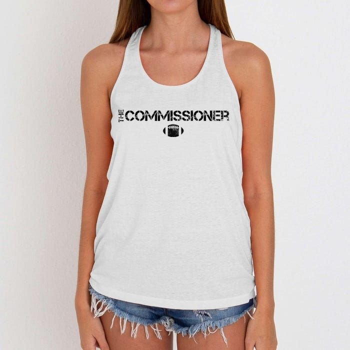 The Commissioner Fantasy Football Draft Vintage Women's Knotted Racerback Tank