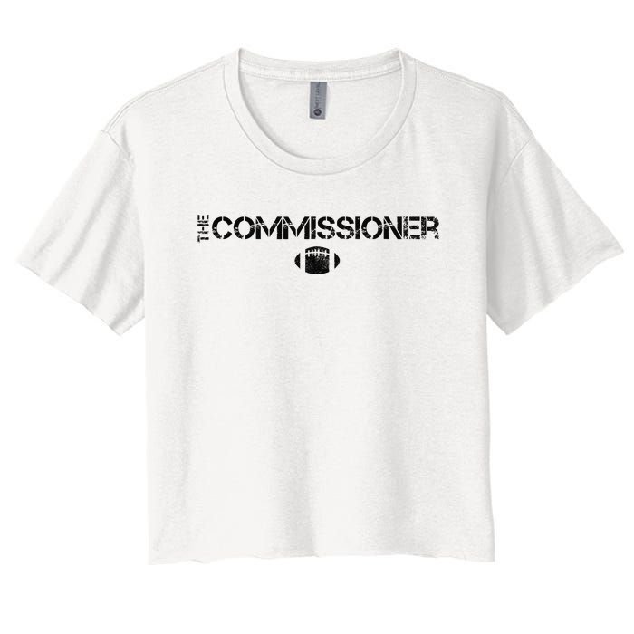 The Commissioner Fantasy Football Draft Vintage Women's Crop Top Tee