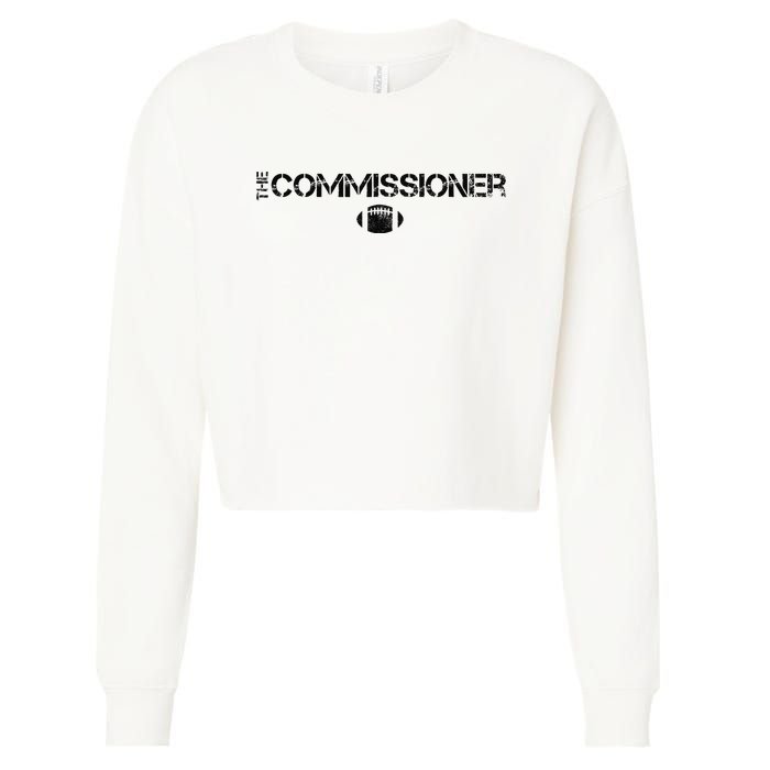 The Commissioner Fantasy Football Draft Vintage Cropped Pullover Crew