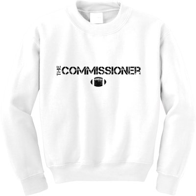 The Commissioner Fantasy Football Draft Vintage Kids Sweatshirt