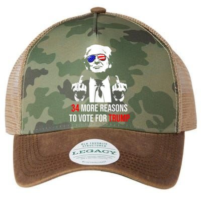 Trump Convicted Felon 34 More Reasons To Vote For Trump Legacy Tie Dye Trucker Hat