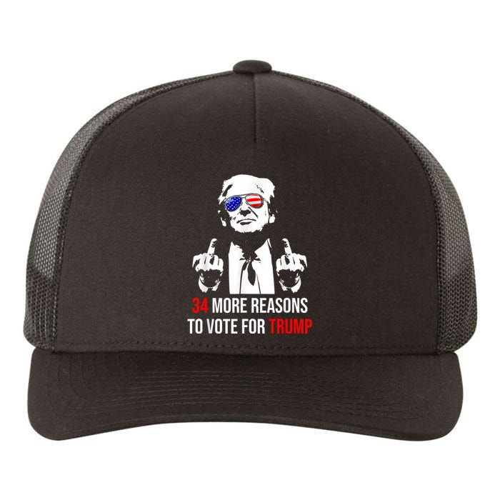 Trump Convicted Felon 34 More Reasons To Vote For Trump Yupoong Adult 5-Panel Trucker Hat