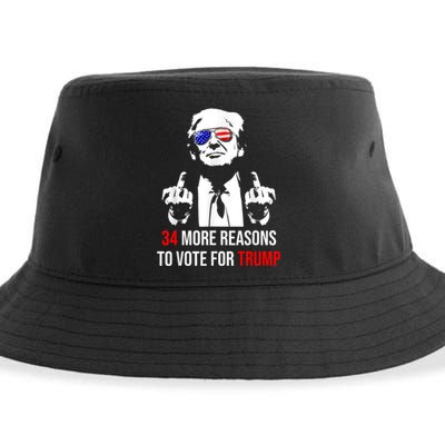 Trump Convicted Felon 34 More Reasons To Vote For Trump Sustainable Bucket Hat