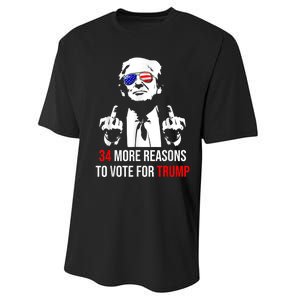 Trump Convicted Felon 34 More Reasons To Vote For Trump Performance Sprint T-Shirt