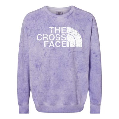 The Cross Face Vintage Classic Wrestling Freestyle Colorblast Crewneck Sweatshirt