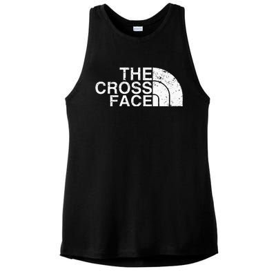 The Cross Face Vintage Classic Wrestling Freestyle Ladies PosiCharge Tri-Blend Wicking Tank