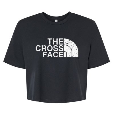 The Cross Face Vintage Classic Wrestling Freestyle Bella+Canvas Jersey Crop Tee