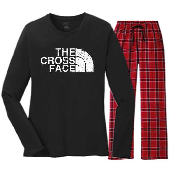 The Cross Face Vintage Classic Wrestling Freestyle Women's Long Sleeve Flannel Pajama Set 