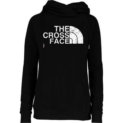 The Cross Face Vintage Classic Wrestling Freestyle Womens Funnel Neck Pullover Hood