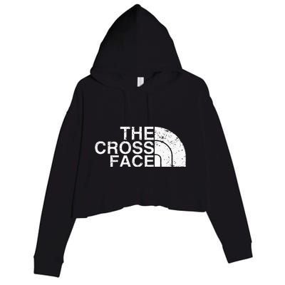 The Cross Face Vintage Classic Wrestling Freestyle Crop Fleece Hoodie