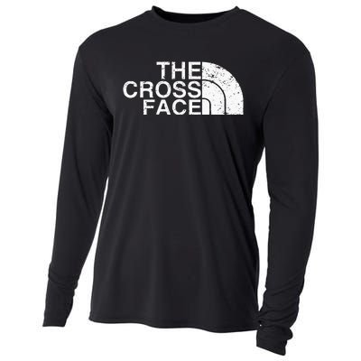 The Cross Face Vintage Classic Wrestling Freestyle Cooling Performance Long Sleeve Crew