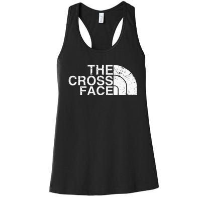 The Cross Face Vintage Classic Wrestling Freestyle Women's Racerback Tank