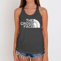 The Cross Face Vintage Classic Wrestling Freestyle Women's Knotted Racerback Tank