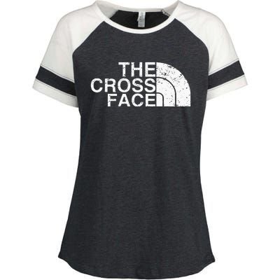 The Cross Face Vintage Classic Wrestling Freestyle Enza Ladies Jersey Colorblock Tee