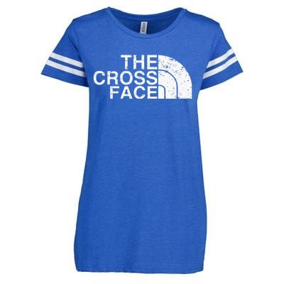 The Cross Face Vintage Classic Wrestling Freestyle Enza Ladies Jersey Football T-Shirt