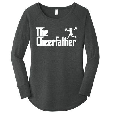 The Cheer Father Funny Cheerleader Father Dad Gift Women's Perfect Tri Tunic Long Sleeve Shirt