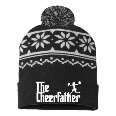 The Cheer Father Funny Cheerleader Father Dad Gift USA-Made Snowflake Beanie