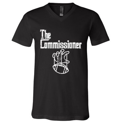 The Commissioner Fantasy Football Commish FFL V-Neck T-Shirt