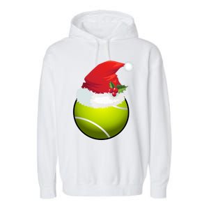 Tennis Christmas Funny Tennis Xmas Gift Garment-Dyed Fleece Hoodie