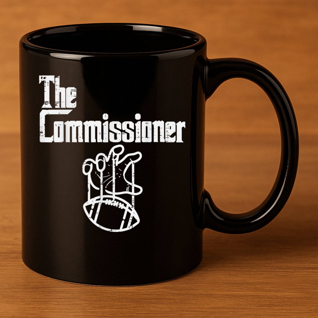 The Commissioner Fantasy Football 11oz C Handle Ceramic Mug