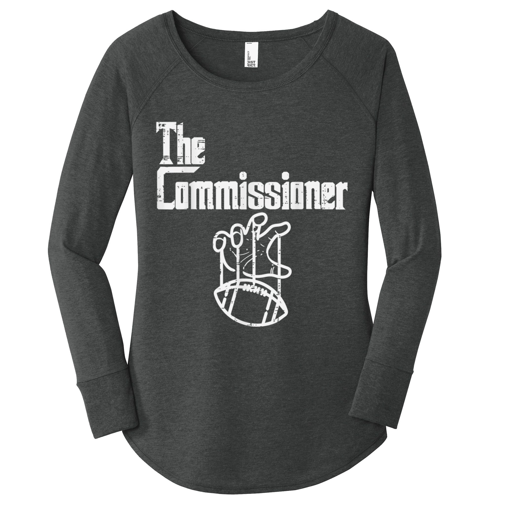 The Commissioner Fantasy Football Women's Perfect Tri Tunic Long Sleeve Shirt
